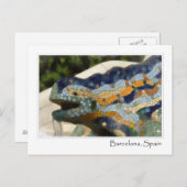 Barcelona Spanien Parc Guell Mosaic Lizard Postkarte (Vorne/Hinten)