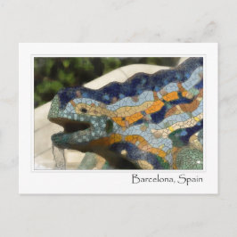 Barcelona Spanien Parc Guell Mosaic Lizard Postkarte