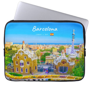 Barcelona, Spanien - Park Guell Gaudi Mosaik Laptopschutzhülle