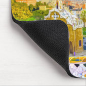 Barcelona, Spanien - Park Guell Gaudi Mosaik Mousepad (Ecke)