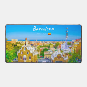 Barcelona, Spanien - Park Guell Gaudi Mosaik Schreibtischunterlage