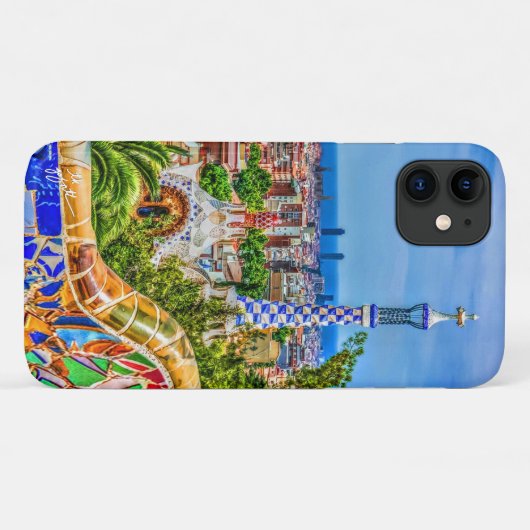 Barcelona Spanien Park Guell Mosaik Case-Mate iPhone Hülle (Rückseite (Horizontal))
