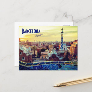 Barcelona, Spanien - Park Guell Postcard Postkarte