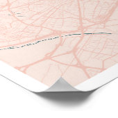 Barcelona Spanien Pink und Blue Niedlich Script St Poster (Ecke)