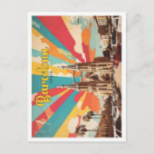 Barcelona Spanien Pop Kunst, Dichtung und Musik Postkarte (Vorderseite)