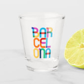 Barcelona Spanien Pop Schnapsglas (Vorderseite)