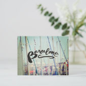 Barcelona Spanien Port Europe Wanderlust Postkarte (Stehend Vorderseite)