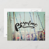 Barcelona Spanien Port Europe Wanderlust Postkarte (Vorne/Hinten)