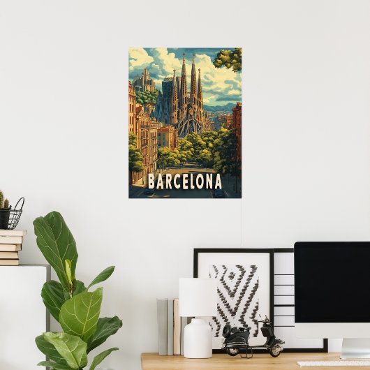 Barcelona, Spanien Poster (Heimbüro)