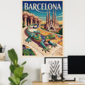 Barcelona Spanien Poster (Heimbüro)