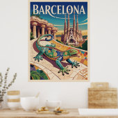 Barcelona Spanien Poster (Küche)