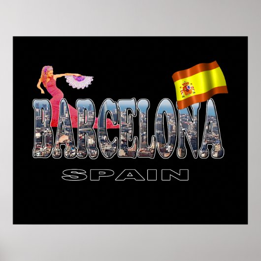 Barcelona Spanien Poster (Vorne)