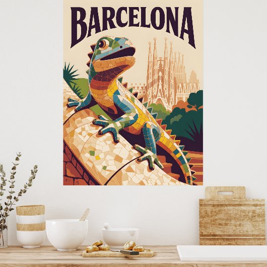 Barcelona Spanien Poster (Küche)