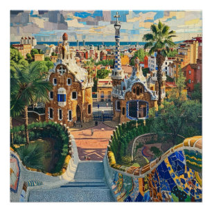 Barcelona, Spanien Poster