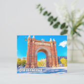 Barcelona, Spanien Postkarte (Stehend Vorderseite)
