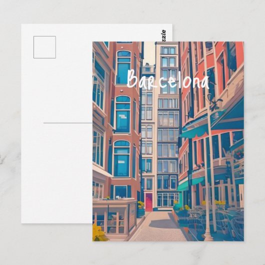 Barcelona Spanien Postkarte (Vorne/Hinten)