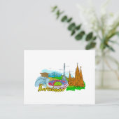 Barcelona - Spanien Postkarte (Stehend Vorderseite)