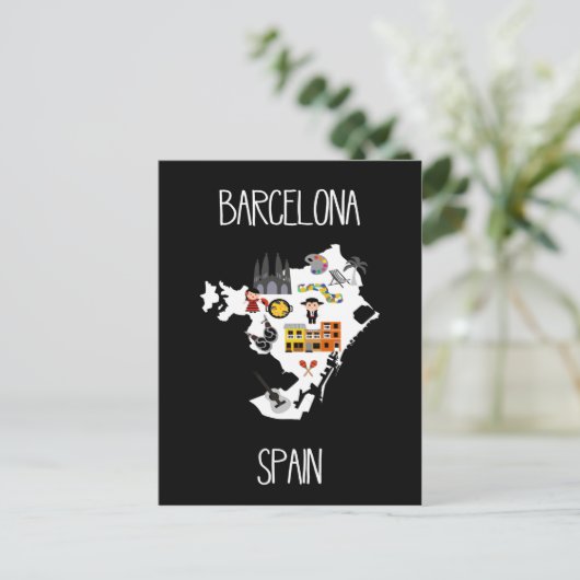 Barcelona, Spanien Postkarte (Stehend Vorderseite)