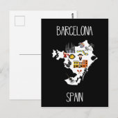 Barcelona, Spanien Postkarte (Vorne/Hinten)