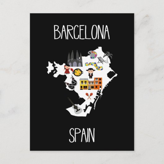Barcelona, Spanien Postkarte (Vorderseite)