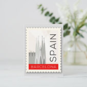 Barcelona Spanien Postkarte (Stehend Vorderseite)