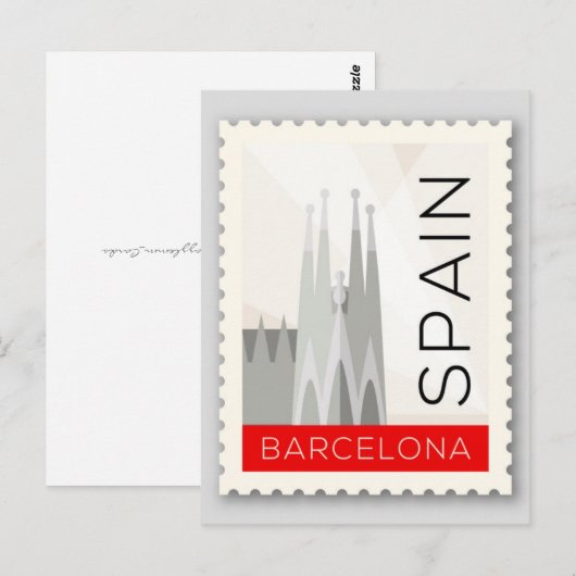 Barcelona Spanien Postkarte (Vorne/Hinten)