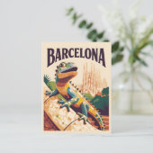Barcelona Spanien Postkarte (Stehend Vorderseite)