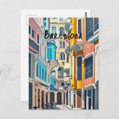 Barcelona Spanien Postkarte (Vorne/Hinten)