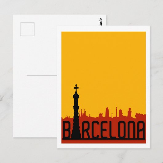 Barcelona, Spanien Postkarte (Vorne/Hinten)