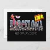Barcelona Spanien Postkarte (Vorne/Hinten)