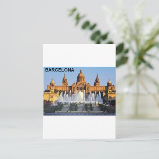 Barcelona Spanien Postkarte (Stehend Vorderseite)