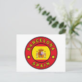 Barcelona Spanien Postkarte (Stehend Vorderseite)