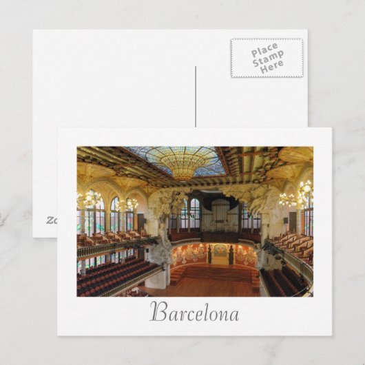 Barcelona, Spanien Postkarte (Vorne/Hinten)