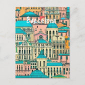 Barcelona Spanien Postkarte (Vorderseite)