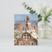 Barcelona Spanien Postkarte (Stehend Vorderseite)