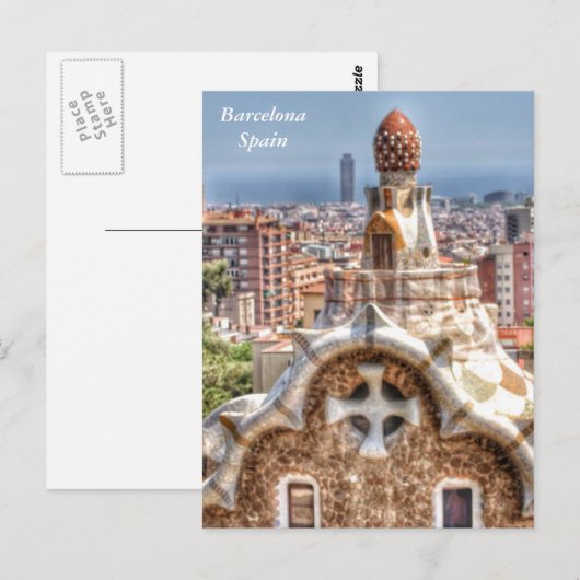 Barcelona Spanien Postkarte (Vorne/Hinten)