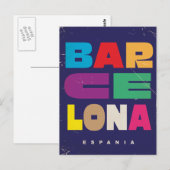 Barcelona Spanien Postkarte (Vorne/Hinten)