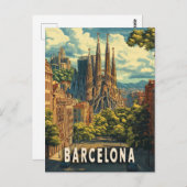 Barcelona, Spanien Postkarte (Vorne/Hinten)