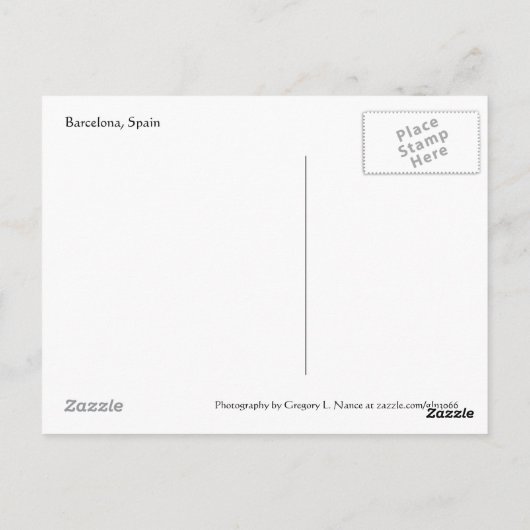 Barcelona Spanien Postkarte (Rückseite)