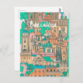 Barcelona Spanien Postkarte (Vorne/Hinten)