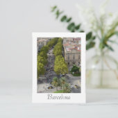 Barcelona Spanien Postkarte (Stehend Vorderseite)