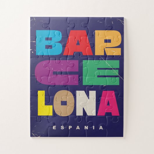 Barcelona Spanien Puzzle (Vertikal)