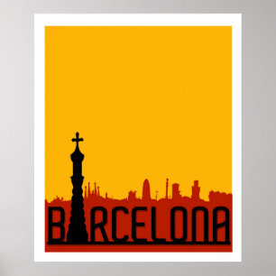 Barcelona, Spanien, Reise-Plakat Poster
