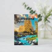 Barcelona Spanien Reise Postkarten Kunst, Spanien (Stehend Vorderseite)