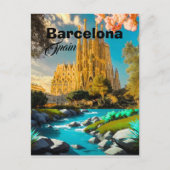 Barcelona Spanien Reise Postkarten Kunst, Spanien (Vorderseite)
