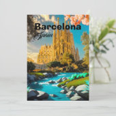 Barcelona Spanien Reise Postkarten Kunst, Spanien (Stehend Vorderseite)