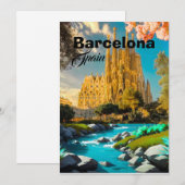 Barcelona Spanien Reise Postkarten Kunst, Spanien (Vorne/Hinten)