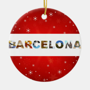 Barcelona Spanien Reisen Foto Weihnachten Keramik Ornament