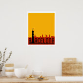 Barcelona, Spanien, Reiseplakat Poster (Küche)
