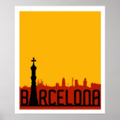 Barcelona, Spanien, Reiseplakat Poster (Vorne)